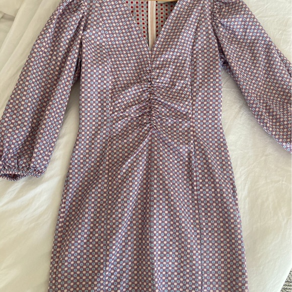 Tiny Big Sister Ruched Front Dress with Puff Sleeves - Picture 12 of 12